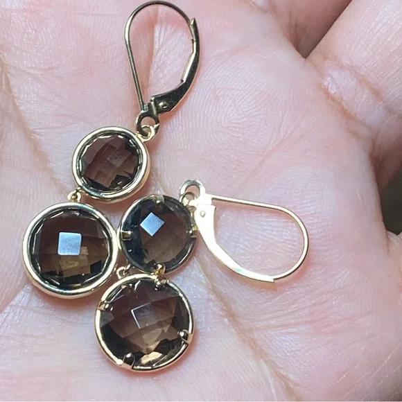 14K Yellow Gold Smokey Quartz - Picture 10 of 10